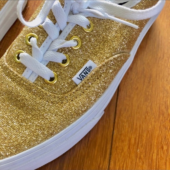 NWOT Vans Gold Glitter Women/Men sneakers. - Picture 4 of 8